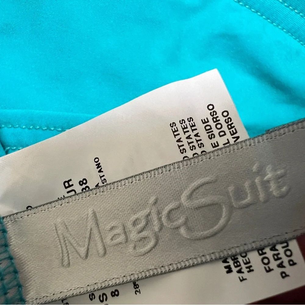 NWT Miraclesuit/Magicsuit Teal Halter Tankini Two Piece Swimsuit - Picture 9 of 12